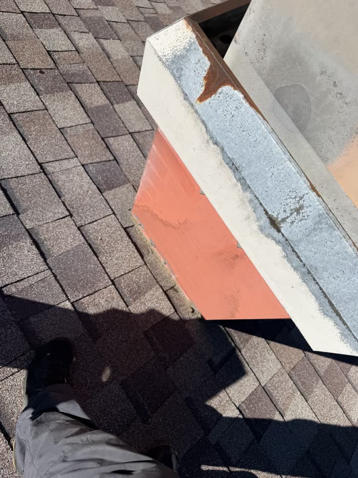 Chimney housing after restoration work